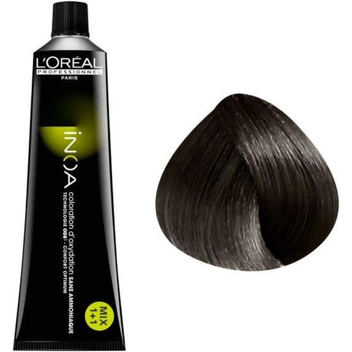 L'Oréal Professionnel Coloration d'oxydation sans ammoniaque 4 : Châtain Sans ammoniaque, 60ml