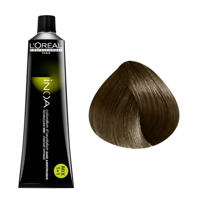 Coloration d'oxydation sans ammoniaque L'Oréal Professionnel Inoa 5.32 - Châtain Clair Doré Irisé