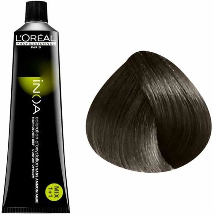 L'Oréal Professionnel Coloration d'oxydation sans ammoniaque 5.1 : Châtain Clair Cendré Sans ammoniaque, 60ml
