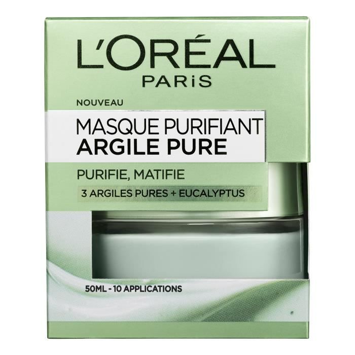 Masque Purifiant Dermo Expertise L'OREAL PARIS - Argile Pure - 50 ml