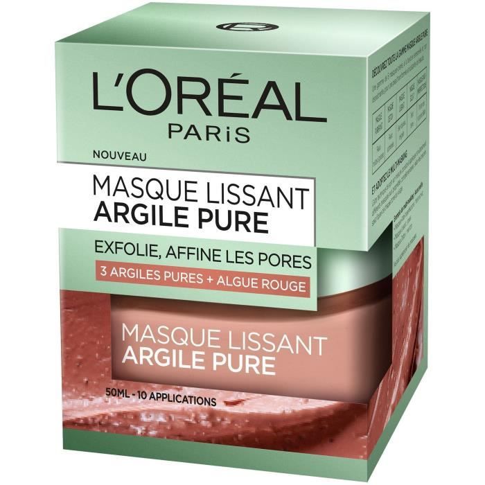 Masque Lissant Dermo Expertise L'OREAL Argile Pure - 50 ml
