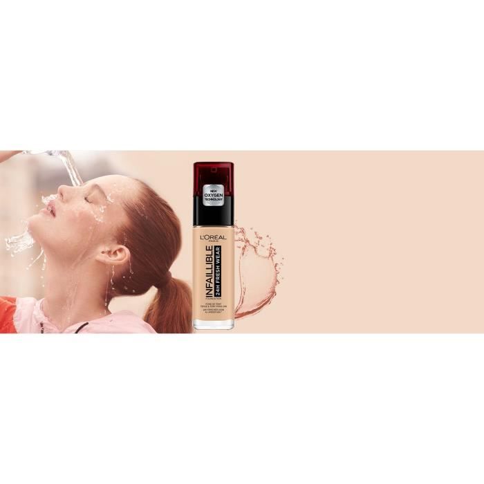 L'Oréal Paris Infaillible 24h Fresh Wear Fond de Teint Fluide N°150 Beige Eclat 30ml