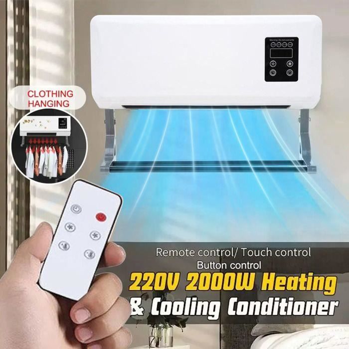 220 V Climatiseur Mural, Refroidisseur d'air étanche avec Réglage de L'heure, Mini Climatisation pour Dortoir, Bureau, Chambre n1