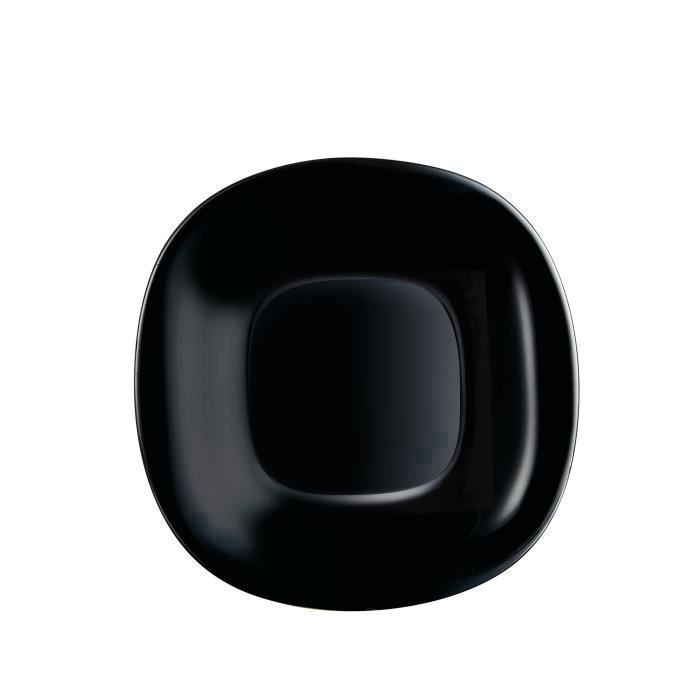 Assiette à dessert noir 19 cm - Carine Noir