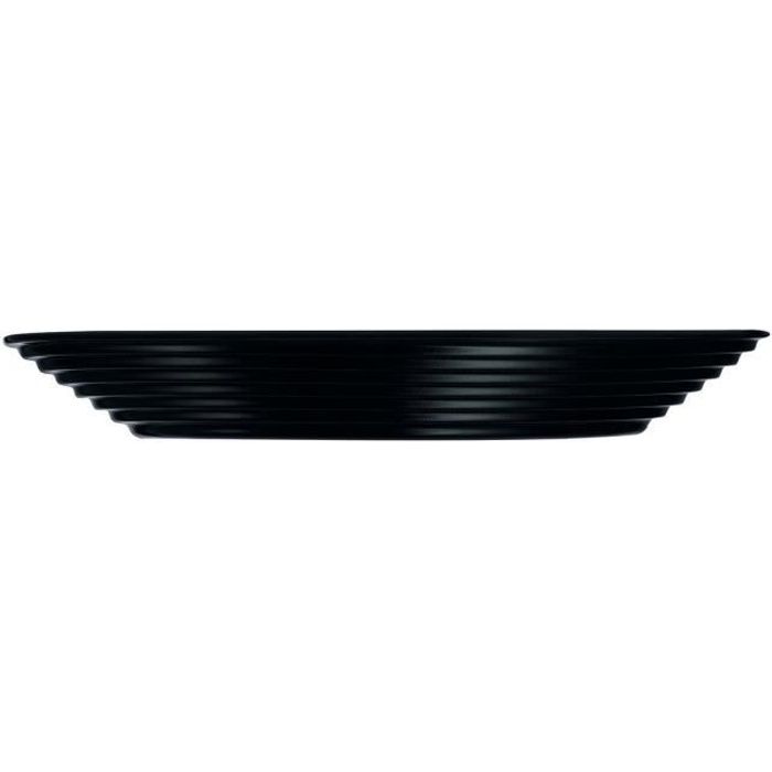 Assiette creuse ondulée 23 cm - Harena Noir - Luminarc