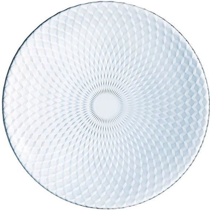 Assiette plate 25cm Pampille Clear Luminarc - Lot de 6