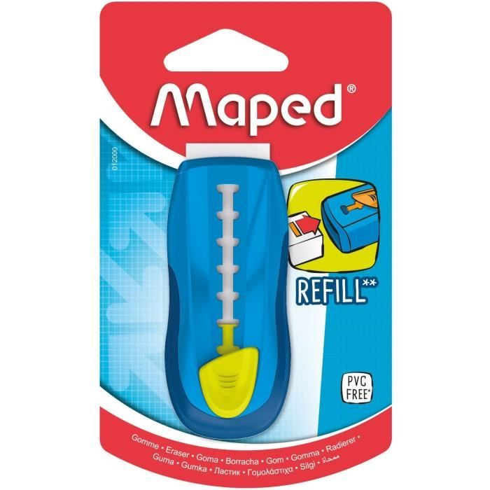 Gomme rechargeable avec protection en plastique - MAPED - Universal Gom Stick - Pour enfants - Bonne rigidité