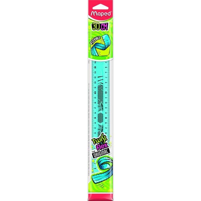 Règle plate Twist'n Flex 30cm - MAPED - souple et incassable