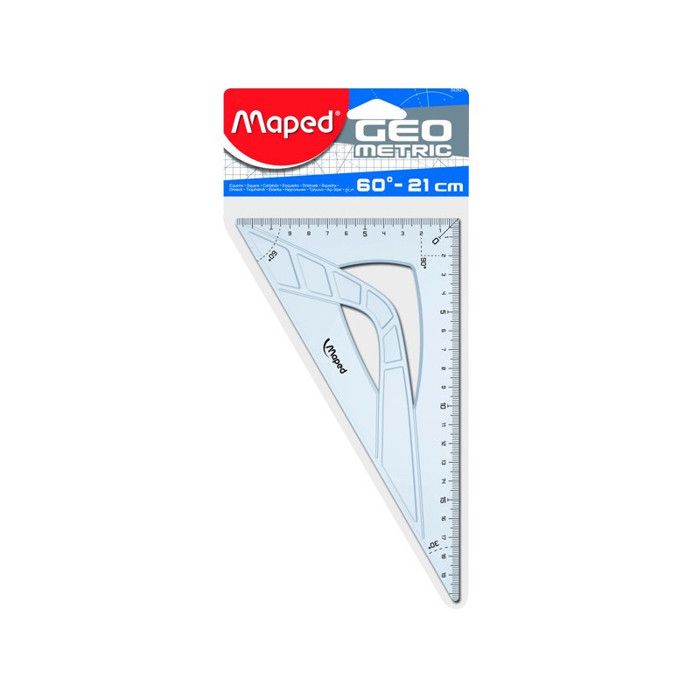 Equerre Geometric 60 degrés longueur 21 cm