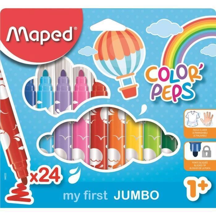 Feutres - EARLY AGE - 24 feutres - Multicolore - Mixte - À partir de 3 ans