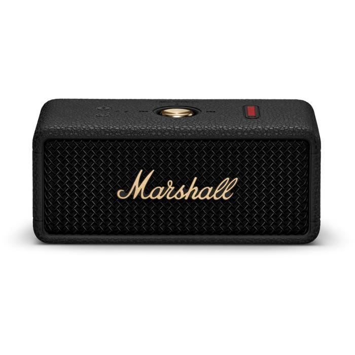 MARSHALL EMBERTON III - Enceinte portable sans fil - Plus de 32h d'autonomie - Bluetooth - Noir et Laiton