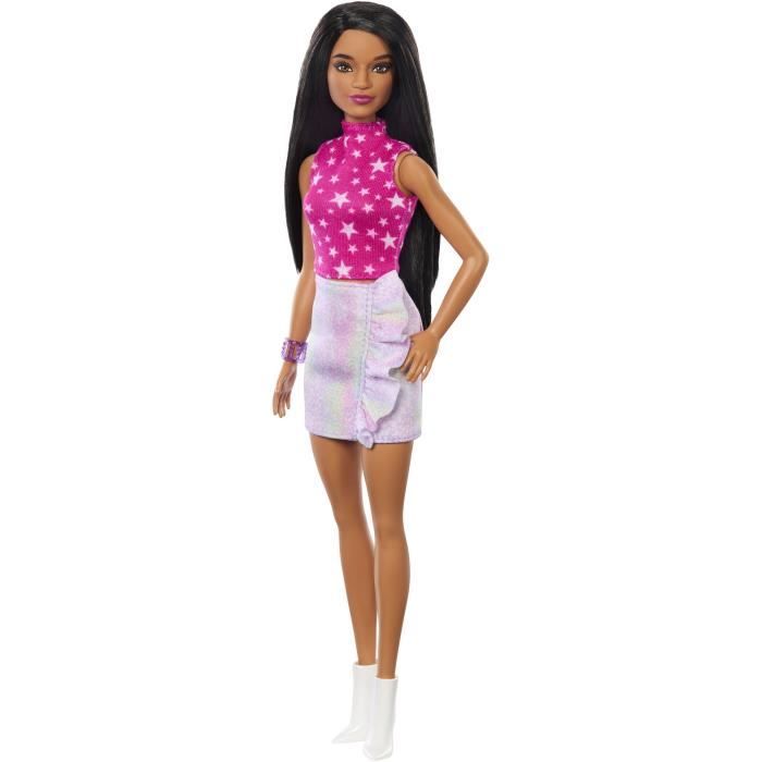 Barbie-Barbie Fashionistas- Poupée cheveux noirs 65ème anniversaire HRH13