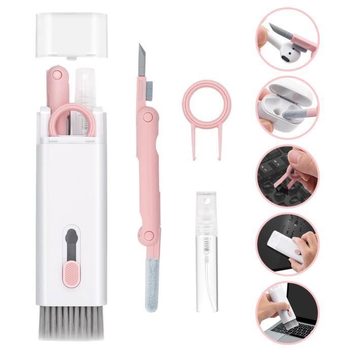 Kit de nettoyage multifonction 7 en 1,Airpods Stylo de nettoyage multifonction pour téléphone portable/clavier/écouteurs Bluetooth