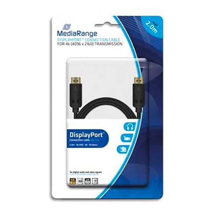 MEDIA RANGE CABLE DISPLAYPORT 4K CONNECTION 2M
