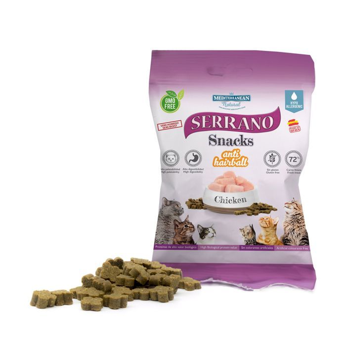 Serrano Snacks au poulet anti boule de poils - MEDITERRANEAN NATURAL