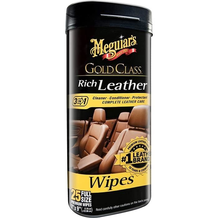 MEGUIAR'S - LINGETTE NETTOYANT ET NOURISSANT CUIR