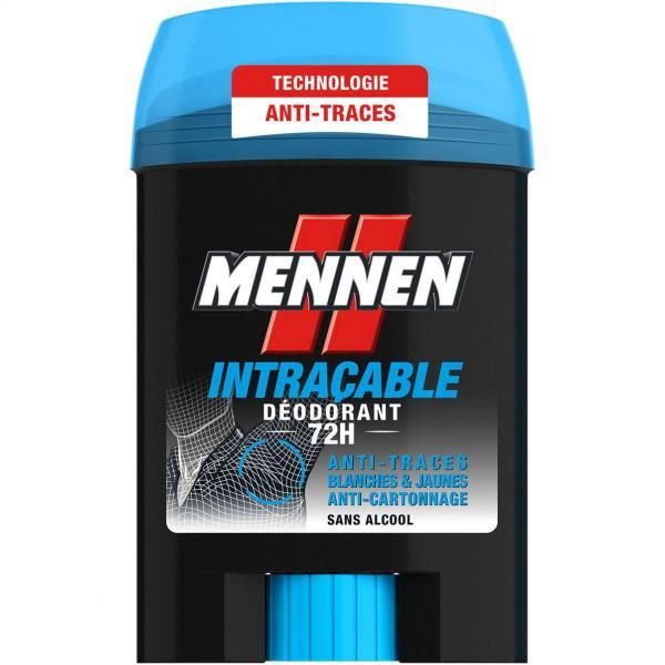 Déodorant - Mennen - Intracable - Stick 50ml - Anti-Traces - 72h - Sans Alcool