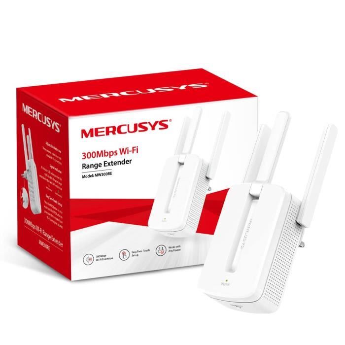 Répéteur WiFi puissant - MERCUSYS MW300RE - N300 Mbps - Amplificateur Récepteur WiFi