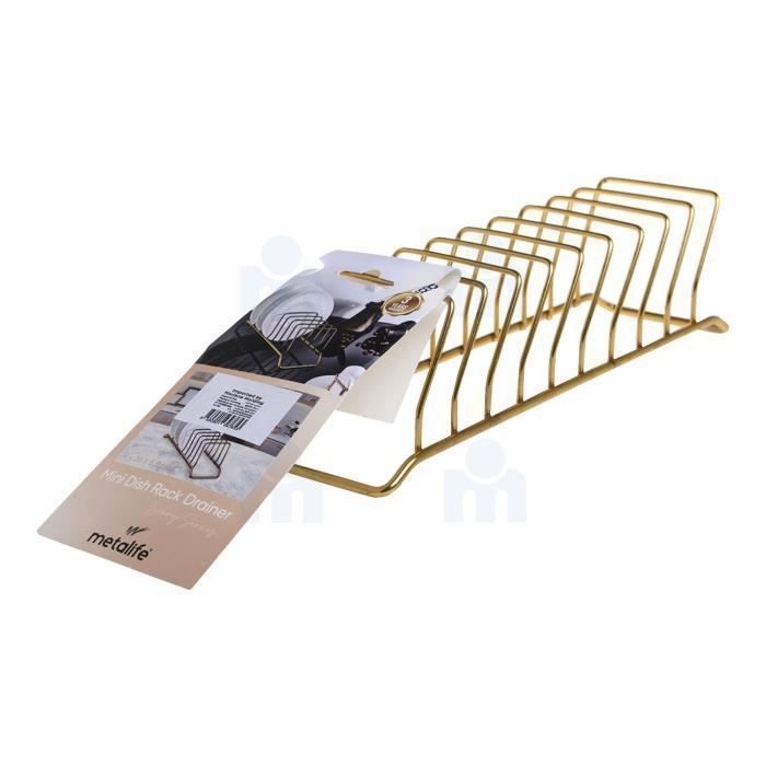 Support assiette gold 9x28x8,5cm   METALIFE