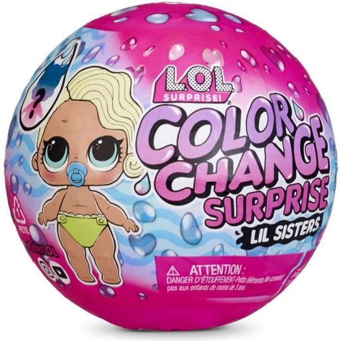L.O.L. Surprise - Mini Poupées Lil Sisters - Changement de Couleur dans l'eau - Modèle Aléatoire à Collectionner
