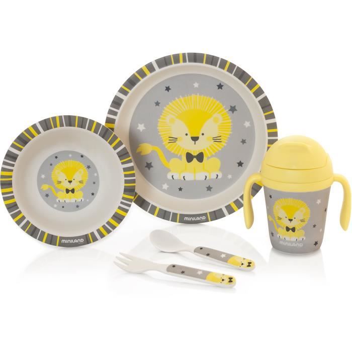 MINILAND - Vaiselle en bambou eco-friendly, Naturmeal leo