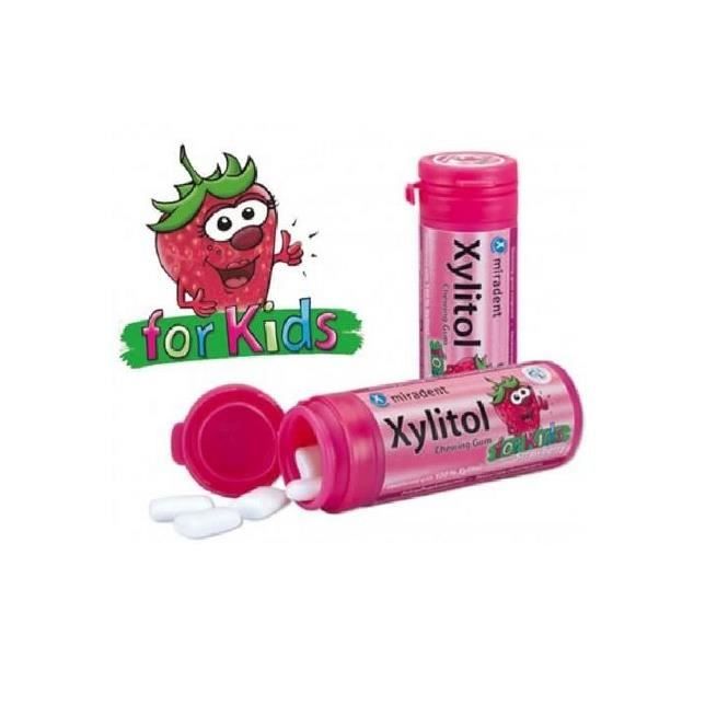 Miradent chwing gum fraise kids 30