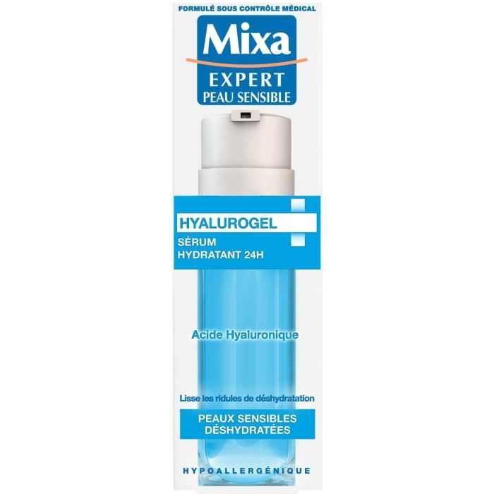 MIXA Expert Peau Sensible - Sérum Hydratant Hyaluro [+] Intensif à l'Acide Hyaluronique - 50 ml