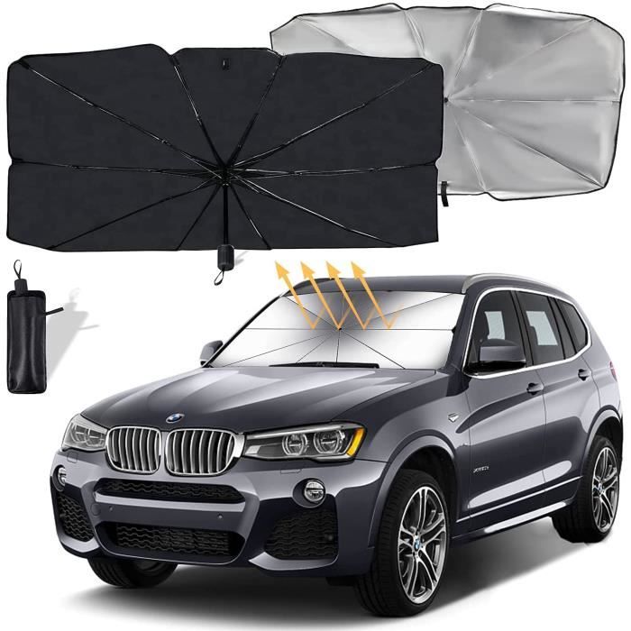 Pare Soleil Voiture - Argent Titane - 145x79cm - Protection UV - Pliable - Multi-Usage