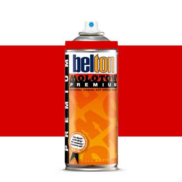 Molotow : Belton Premium Spray Paint : 400ml : Swet 100 Traffic Red 016 : Ship By Road Only