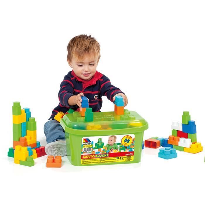 Blocs de construction - MOLTO - 35 pièces - Vert - À partir de 12 mois - Mixte