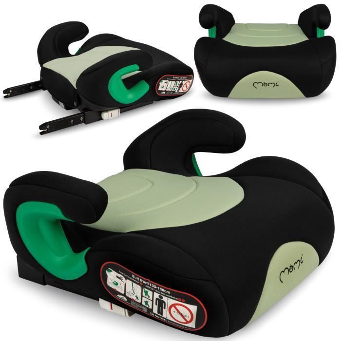 MoMi VENKO - Siège auto rehausseur I-SIZE 135-150 cm R129 - ISOFIX - Accoudoirs confortables - Housse lavable - Vert