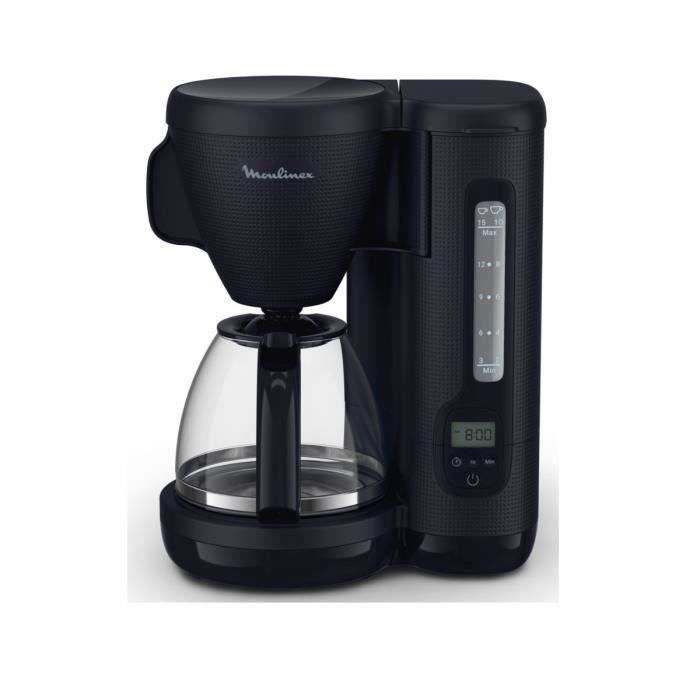 MOULINEX - Cafetière filtre - 15 tasses - 1000W - programmable - Morning - bleu nuit mat - FG2M2810