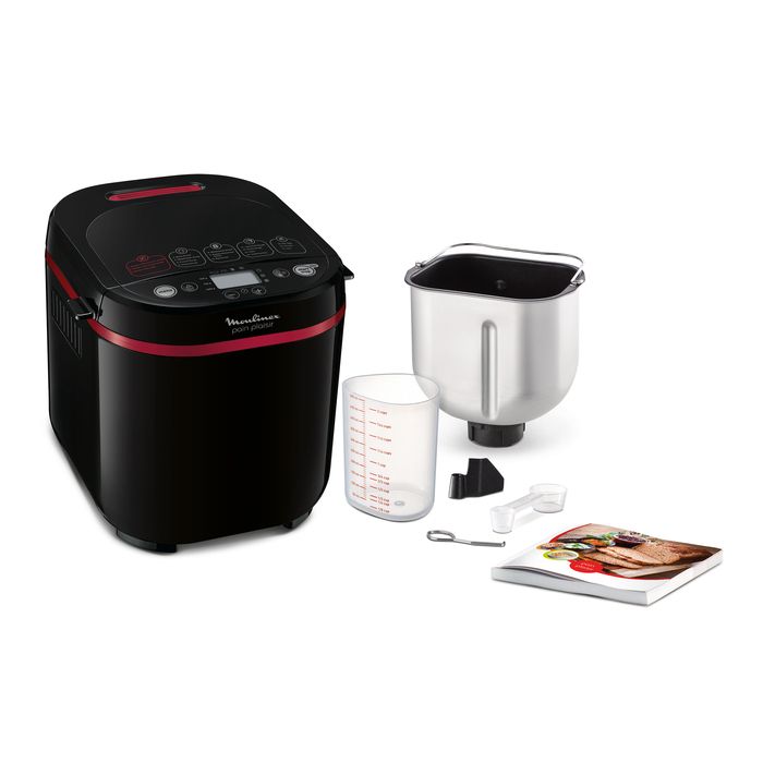 MOULINEX Machine à pain, 1 kg, 17 programmes, 3 niveaux de dorage, Programmable, Maintien au chaud Pain & Plaisir OW220830