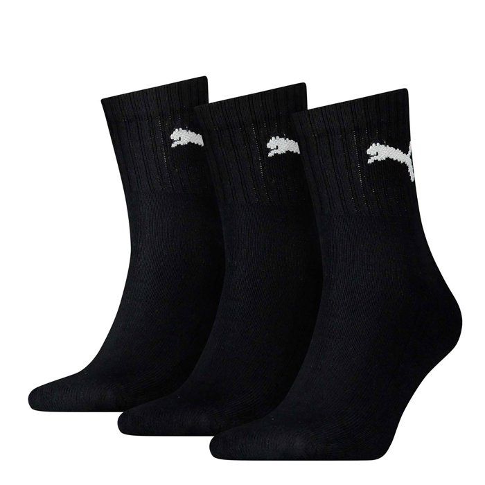 Chaussettes de sport - PUMA - Lifestyle courtes - Lot de 3 paires - Noir - Confort rembourré