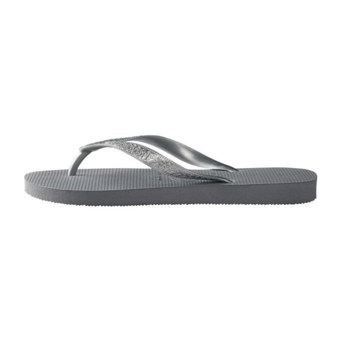 Tongs - Havaianas - Top Tiras - Gris - Caoutchouc - Confortable et résistant à l'eau