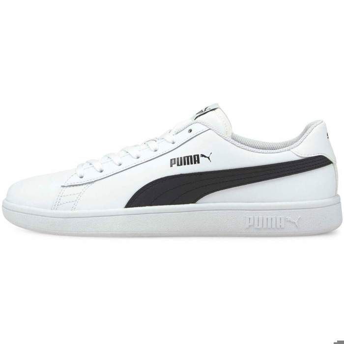PUMA Baskets en cuir Smash V2 Blanc Homme