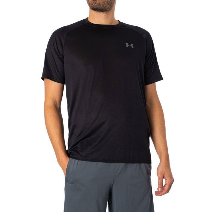 Tee-shirt Fitness - UNDER ARMOUR - TECH 2.0 - Noir - Manches courtes - Homme