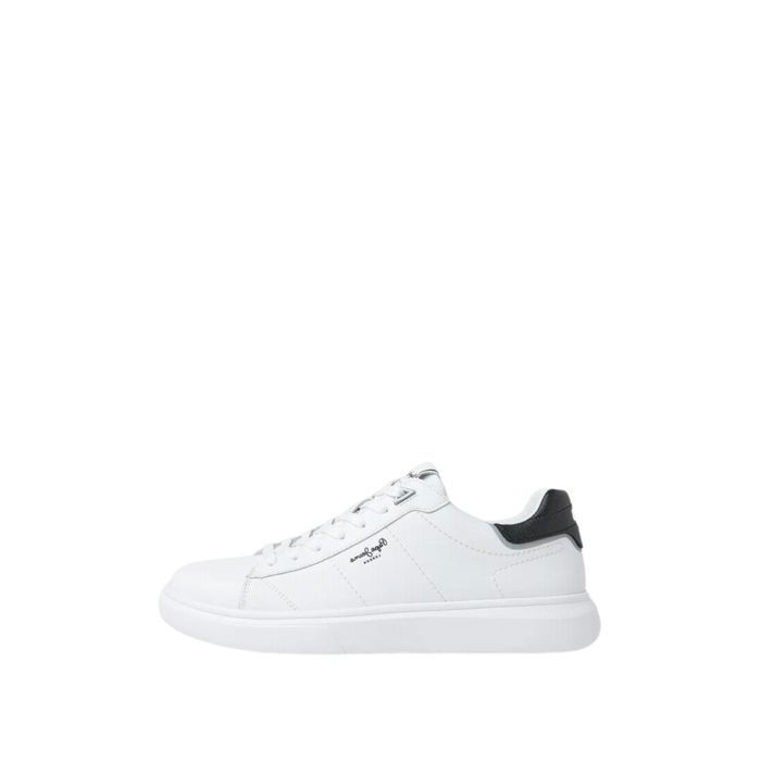 Basket homme Pepe Jeans Ref 61097 800 Blanc - PEPE JEANS - Cuir - Homme - Lacets - Plat