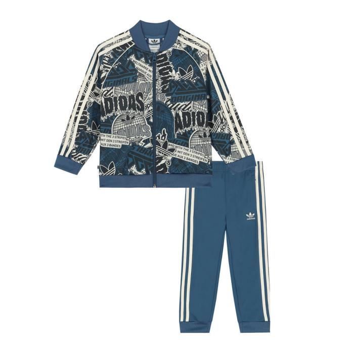 Ensemble de Survêtement Marine/Écru Garçon Adidas HK2817