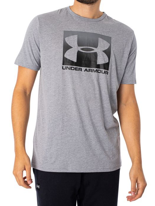 Tee-shirt - Under Armour - BOXED SPORTSTYLE - Gris - 60% Coton - Manches courtes