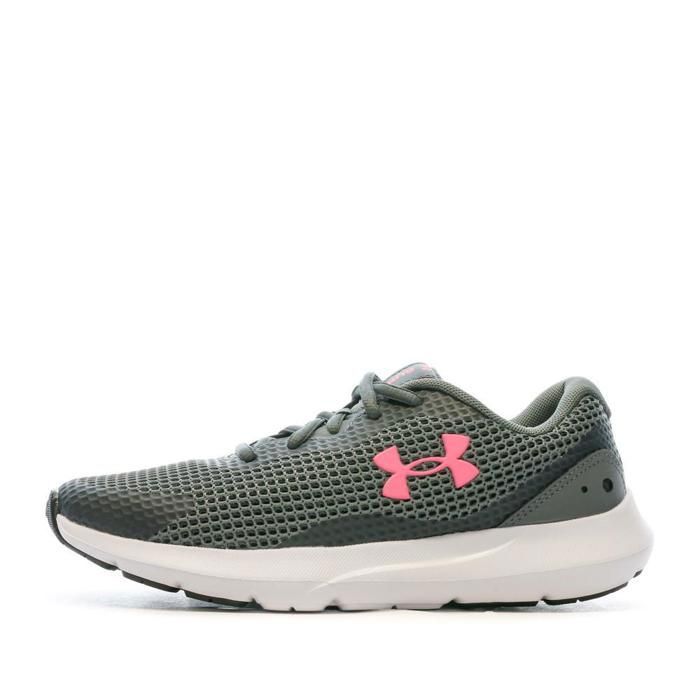 Chaussures de running Femme Under Armour Surge 3 - Gris/Rose - Légères et confortables