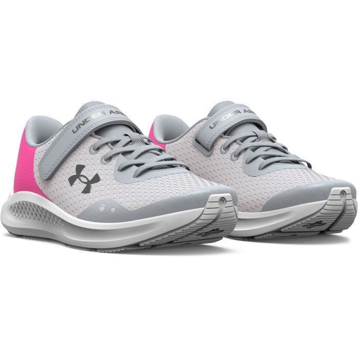 Baskets - UNDER ARMOUR - Pursuit 3 - Fille - Gris/rose - Tige en Mesh