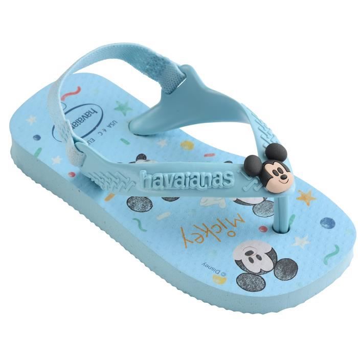 Tongs bébé Havaianas Disney Classics II - Bleu - Caoutchouc - Sangle arrière