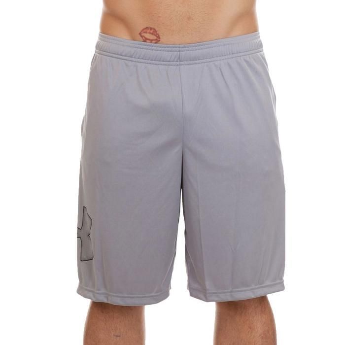Short de sport pour homme Under Armour Tech Graphic gris respirant multisport
