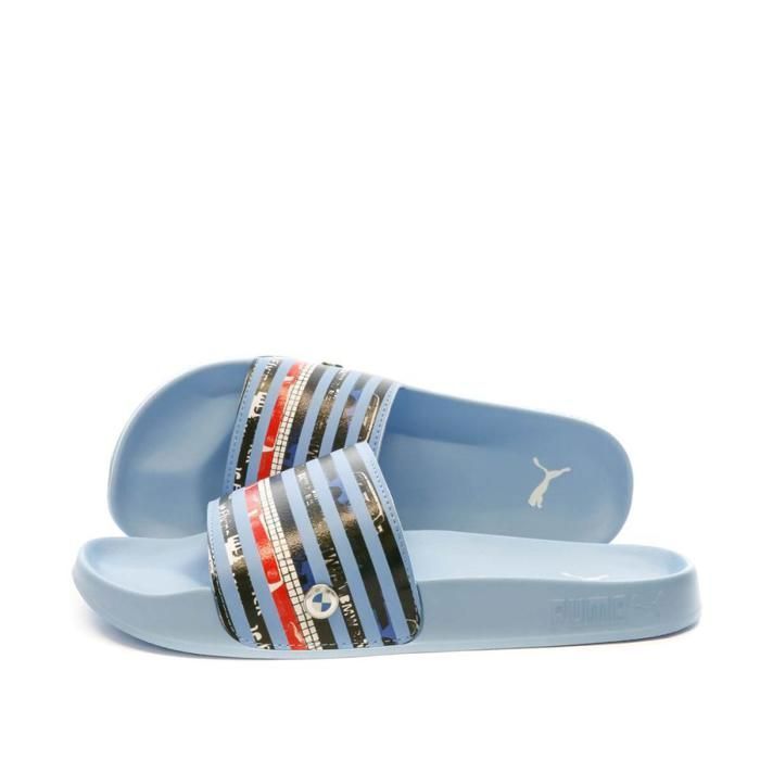Claquettes - PUMA - BMW Leadcat 2.0 - Bleu - Bride doublée - Semelle en caoutchouc