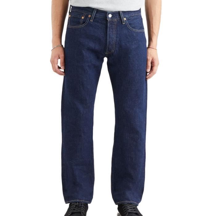 Jean - LEVI'S - 501 - Bleu Foncé - Coupe Original - 5 Poches - 100% Coton