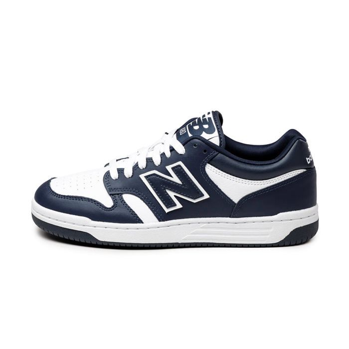 Basket New Balance BB480 - NEW BALANCE - Cuir - Lacets - Bleu - Blanc