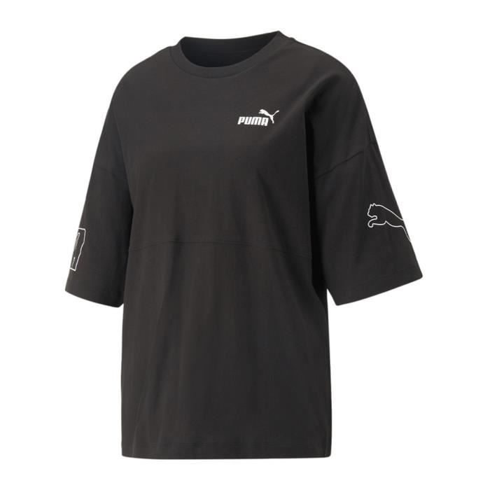 T-shirt Noir Femme Puma Clrblk