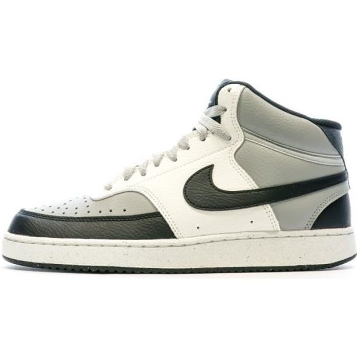 Baskets Grise Homme Nike Court Vision - Chaussures montantes - Tige synthétique - Fermeture par lacets