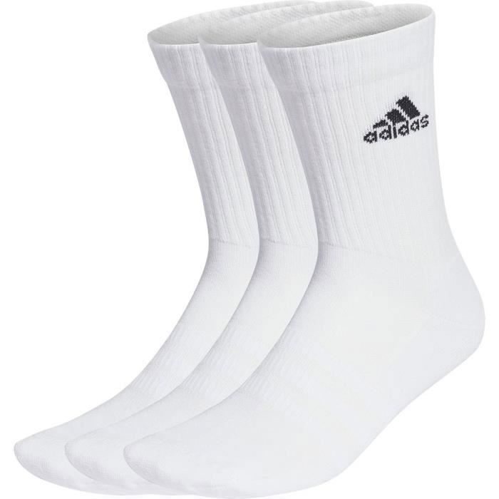 Chaussettes mi-mollet - adidas - HT3446 - Blanc - 3 Paires - Rembourrées en matériaux recyclés